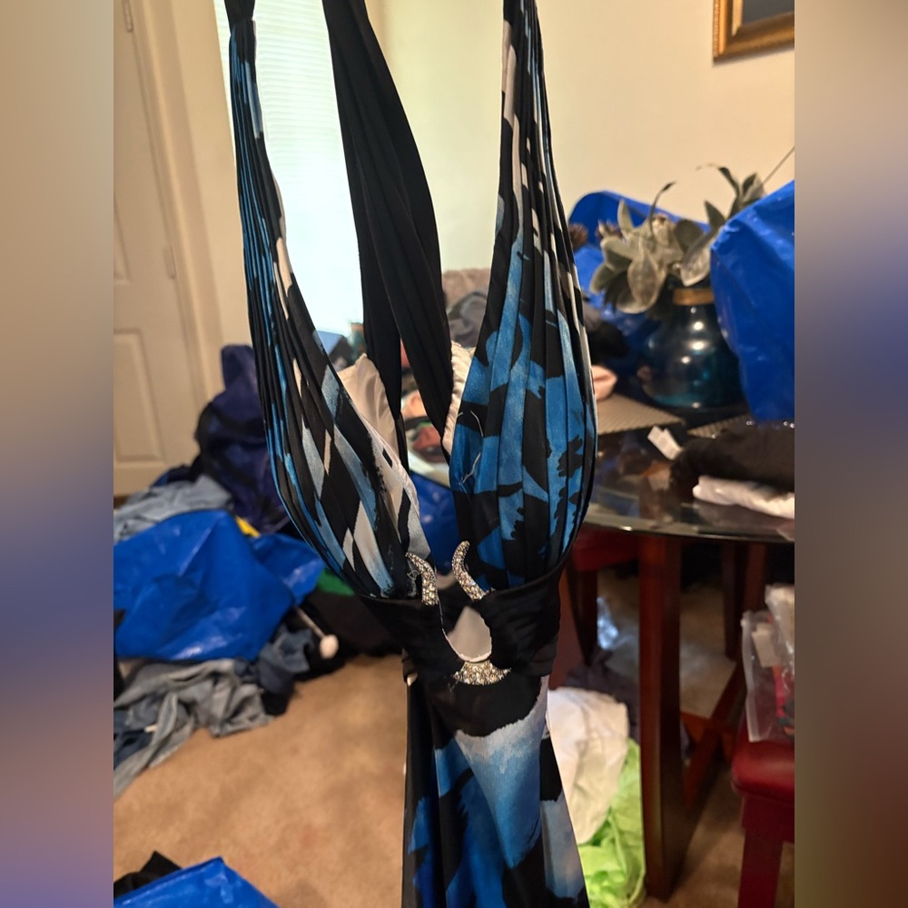 Cache Vibrant Blue and Black Prom Dress - Picture 2 of 2
